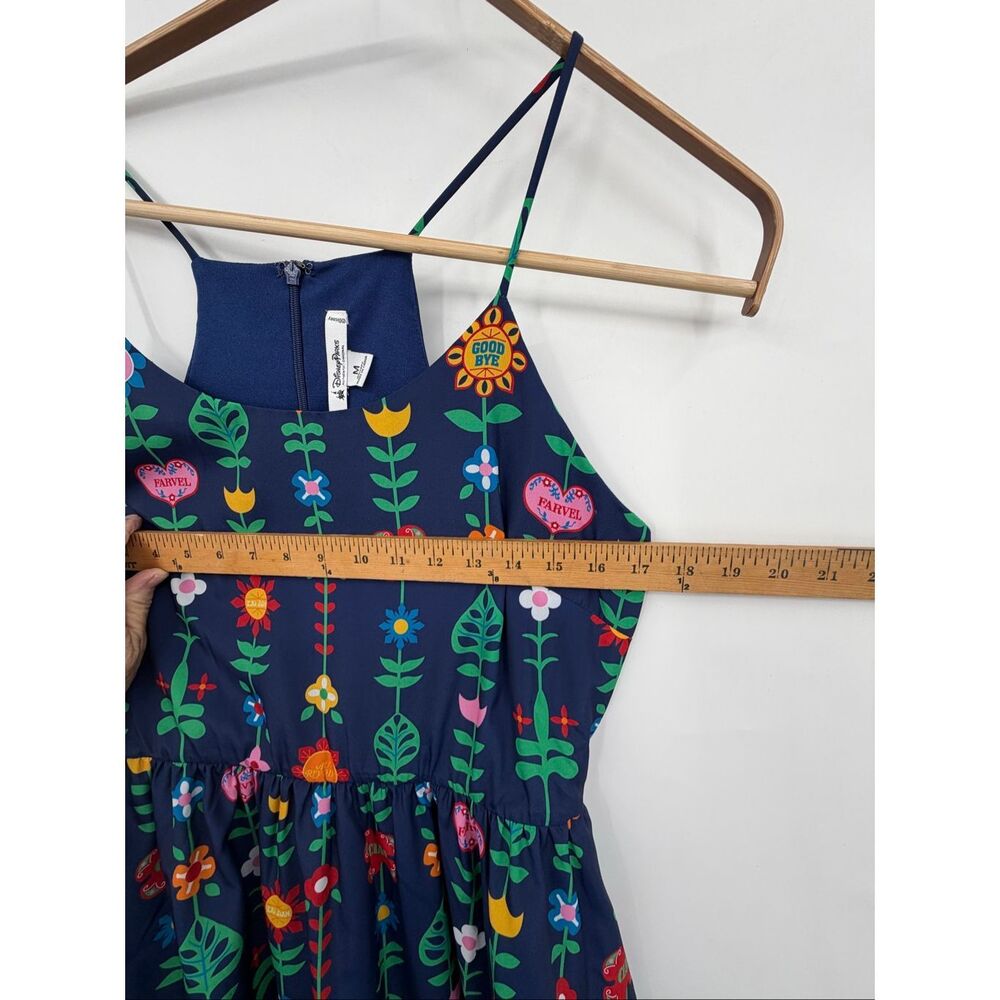 Disney Parks Blue It's a Small World Dapper Day Goodbye Halter Dress Size Medium - Picture 4 of 8